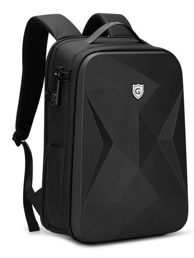 Rucsac laptop 17.3, hard shell, cu cifru antifurt si USB GIFTX TETRA