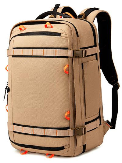 Rucsac laptop 17.3 pentru călătorii, extensibil, bretele detașabile, USB dublu, GIFTX TREK Bej